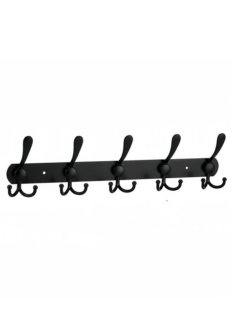Generic Wall Hanger With 5 Hooks Black 45cm  - Image 1
