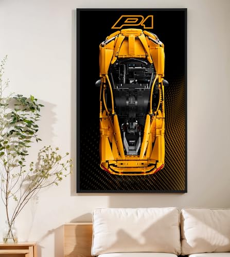 WETCEAOM Display Wallboard Compatible with Lego Technic McLaren P1 Car 18 42172 Wall Display Compatible with Lego Car Wall Mount Display Frame Enthusiast Size197X 315inOnly Wallboard - Image 1