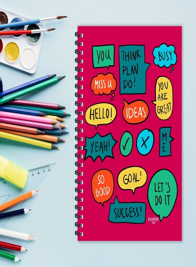 ESCAPER Speech Bubbles Pattern Printed Diary, Ruled - A5 Size - 8.5 x 5.5 inches Ideas Diary, Innovative Diary, Thoughts Diary, Diary Notepad, Diary for Office, Diary for Gift - Image 5
