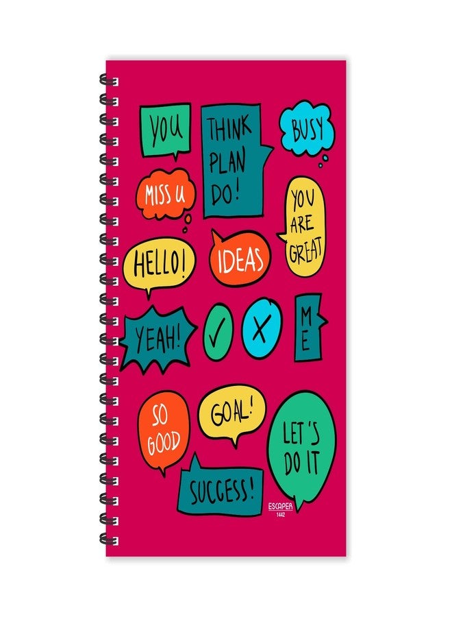 ESCAPER Speech Bubbles Pattern Printed Diary, Ruled - A5 Size - 8.5 x 5.5 inches Ideas Diary, Innovative Diary, Thoughts Diary, Diary Notepad, Diary for Office, Diary for Gift - Image 1