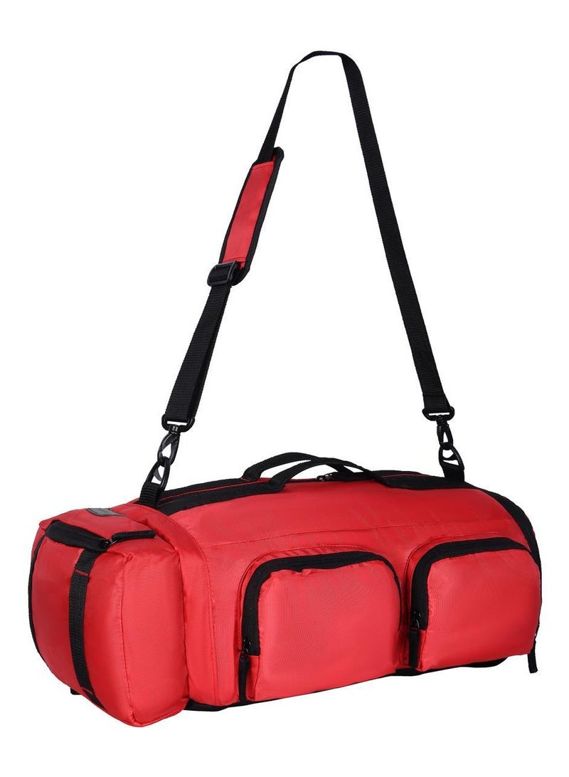 STORYTELLER BRAVE  45L Multi Compartment Unisex Hiking/Trekking/Camping Backpack With Shoes Compartment for Men and Women RED - Image 4