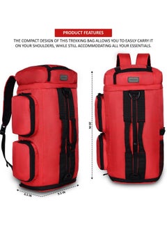 STORYTELLER BRAVE  45L Multi Compartment Unisex Hiking/Trekking/Camping Backpack With Shoes Compartment for Men and Women RED  - Image 5
