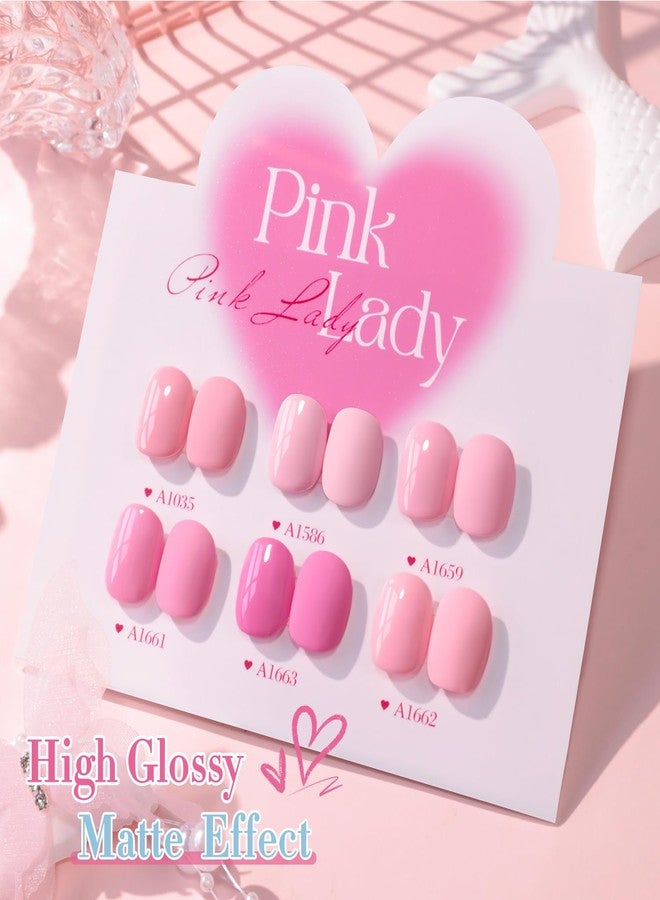 دابل ريذم مجموعة طلاء جل من دبل ريذم، 6 قطع، 15 مل، نفس اللون ونفس الزجاجة، مجموعة طلاء جل قابلة للنقع، فن الأظافر، مانيكير، صالون، اصنعها بنفسك في المنزل للنساء (بشرة محايدة، وردي، بيج، عاري -T6-53) - Image 3