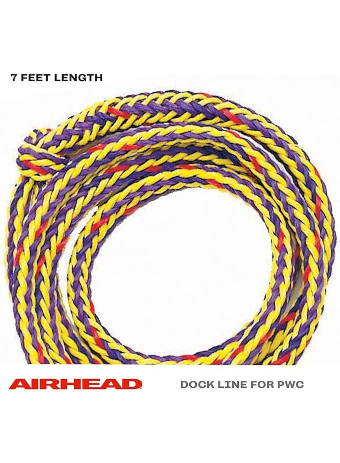 Airhead حبل ربط قارب Airhead PWC، 7 أقدام، عبوة من 2، أصفر / أسود للقوارب المائية - Image 4