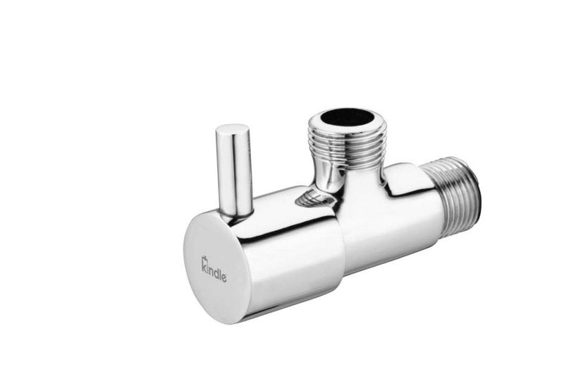 Brass Angle Cock with Wall Flange - Durable and Stylish Fixture for Your Bathroom or Kitchen