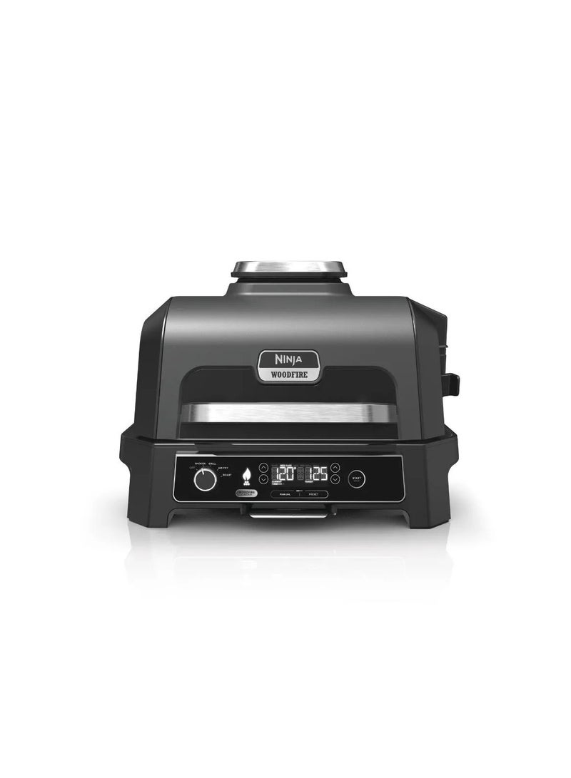 Ninja Woodfire Pro XL Electric Grill & Smoker with Digital Probe, Large 4-in-1 Outdoor Grill and Air Fryer with Intelligent Cooking System and Wood Pellets, Black, OG850ME 1700 W OG850ME black - Image 1