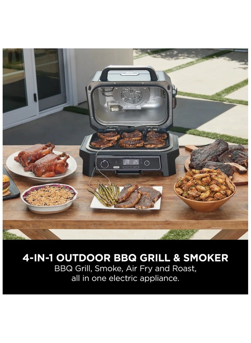Ninja Woodfire Pro XL Electric Grill & Smoker with Digital Probe, Large 4-in-1 Outdoor Grill and Air Fryer with Intelligent Cooking System and Wood Pellets, Black, OG850ME 1700 W OG850ME black - Image 4