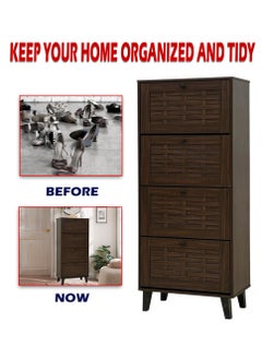 Generic Wooden Shoe Cabinet With Flip Doors 155*60*40 CM  - Image 5