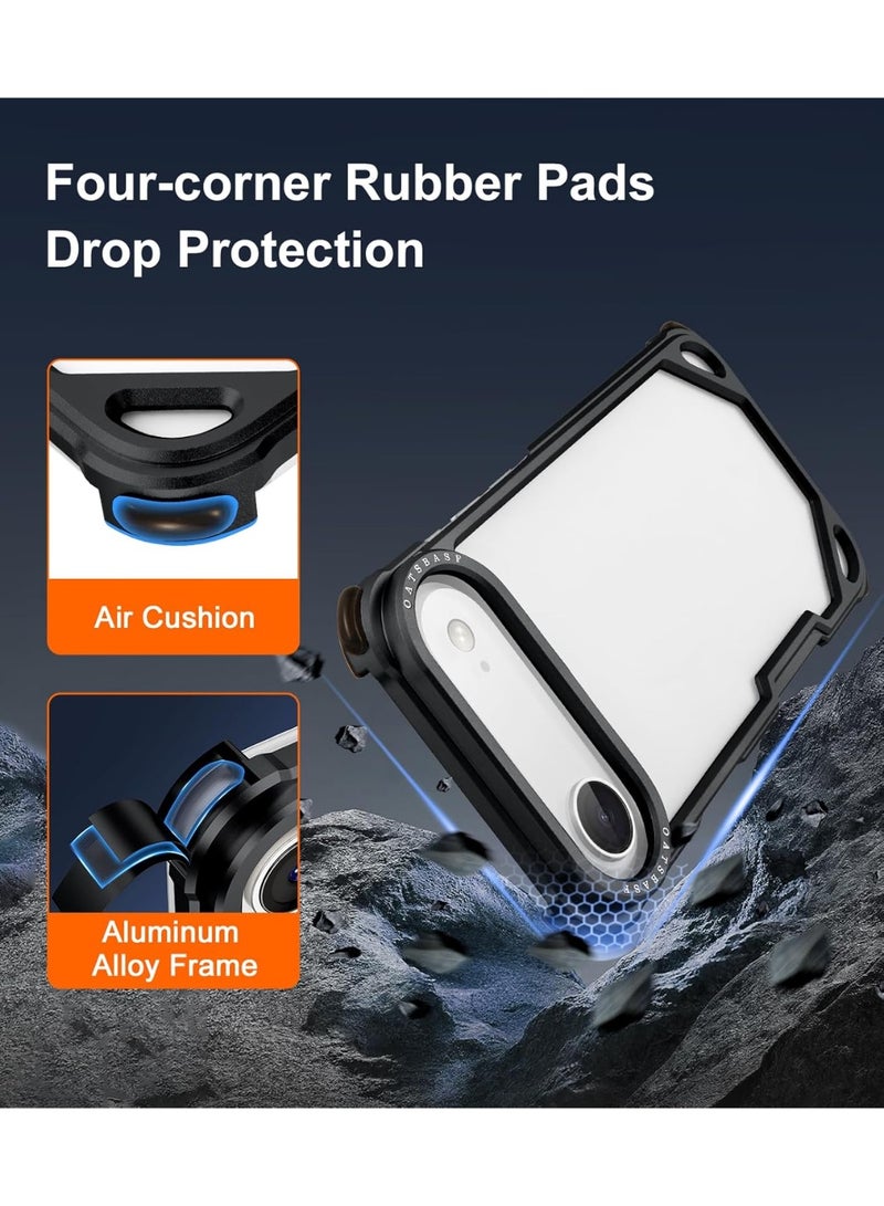 Oatsbasf for iPhone Air Case, No Back Design, Aluminum Metal Frame, 4 Corner Shockproof Protection, Black - Image 5