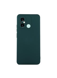 HuHa Case Cover For Xiaomi Poco C55 / Redmi 12C ENKAY Hat-Prince Liquid Silicone Shockproof Soft Phone Case Dark Green 