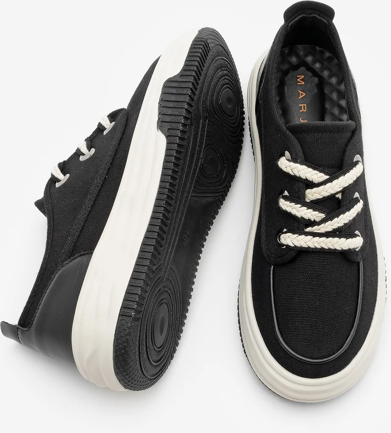 مارجين Women's Sneaker Lace-Up Linen Sports Shoes Rotvi