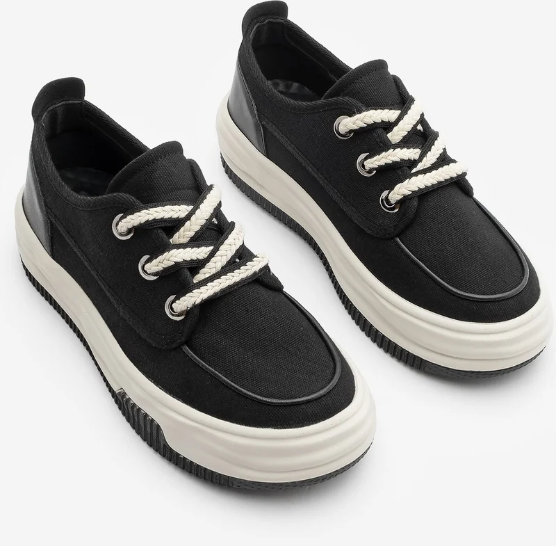 مارجين Women's Sneaker Lace-Up Linen Sports Shoes Rotvi