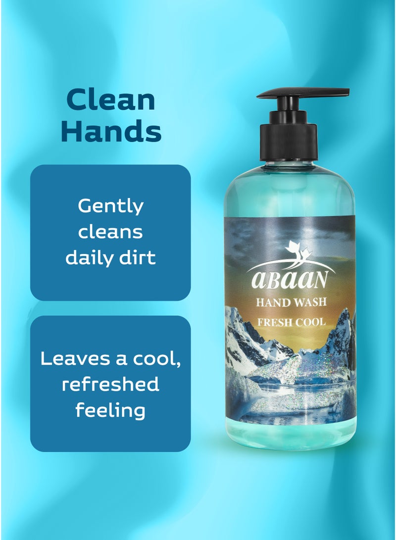 ABAAN - Hand Wash Fresh Cool, 500ml (Pack of 2) | Refreshing Hand Wash with Invigorating Scent | Liquid Hand Wash | Made in UAE - Image 4