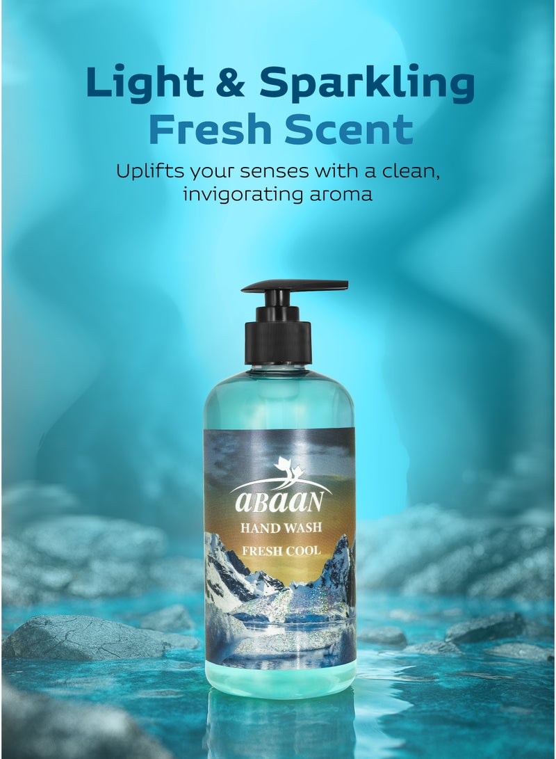 ABAAN - Hand Wash Fresh Cool, 500ml (Pack of 2) | Refreshing Hand Wash with Invigorating Scent | Liquid Hand Wash | Made in UAE - Image 5