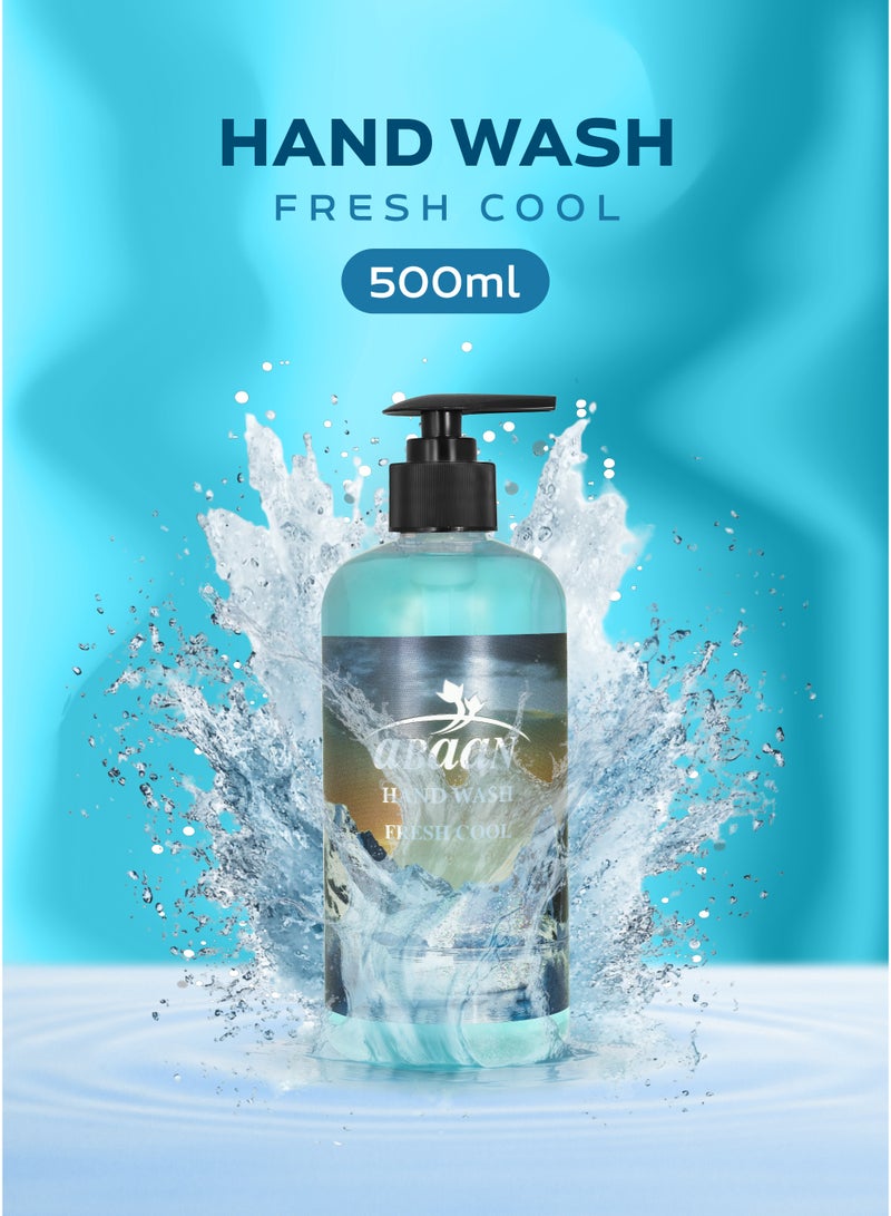 ABAAN - Hand Wash Fresh Cool, 500ml (Pack of 2) | Refreshing Hand Wash with Invigorating Scent | Liquid Hand Wash | Made in UAE - Image 3