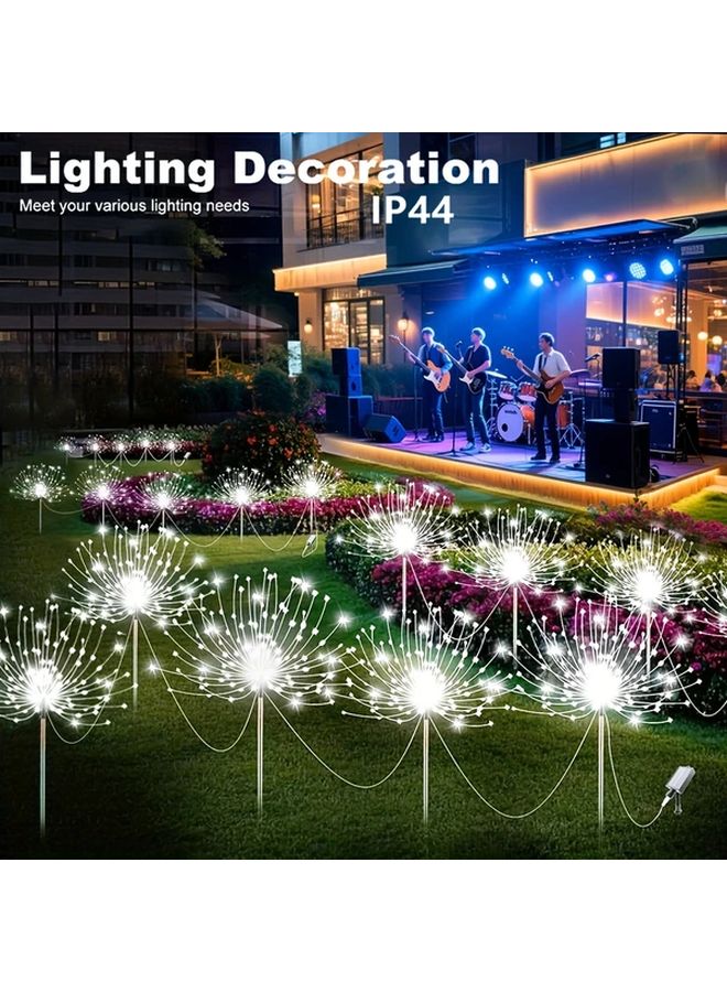 5 قطع أضواء نجمة شمسية LED 300 مصباح LED 8 أوضاع IP44 للحدائق الخارجية باللون الأبيض الدافئ - Image 2