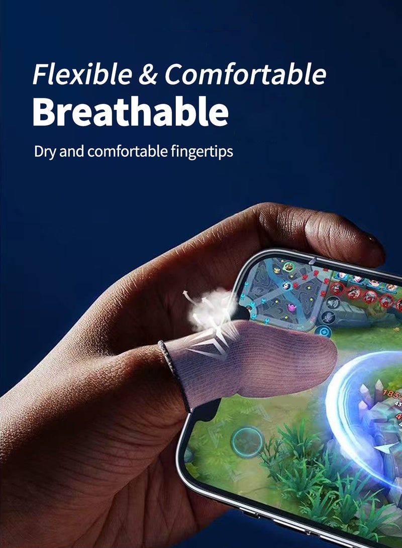 بيكسنست قطعتان من أكمام أصابع PUBG Mobile، مزودة بغطاء محمول من سبائك الألومنيوم، أكثر حساسية ومقاومة للتعرق. مناسبة لألعاب PUBG/Fortnite/Call of Duty/Rule of Survival وغيرها (أبيض) - Image 4
