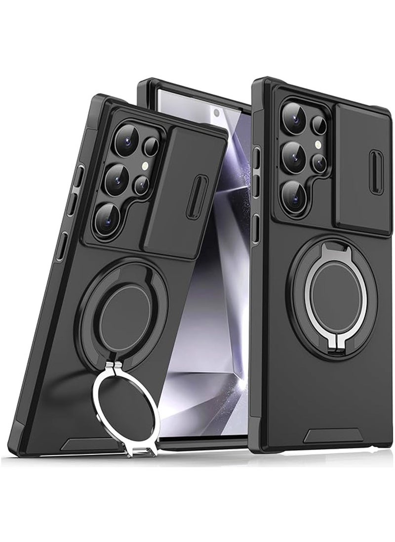 X-level Samsung Galaxy S24 Ultra Case with Ring Stand Kickstand,Compatible with Mag Safe,Shockproof Protective Cases Cover for Samsung Galaxy S24 Ultra 5G 6.8" Black  - Image 1