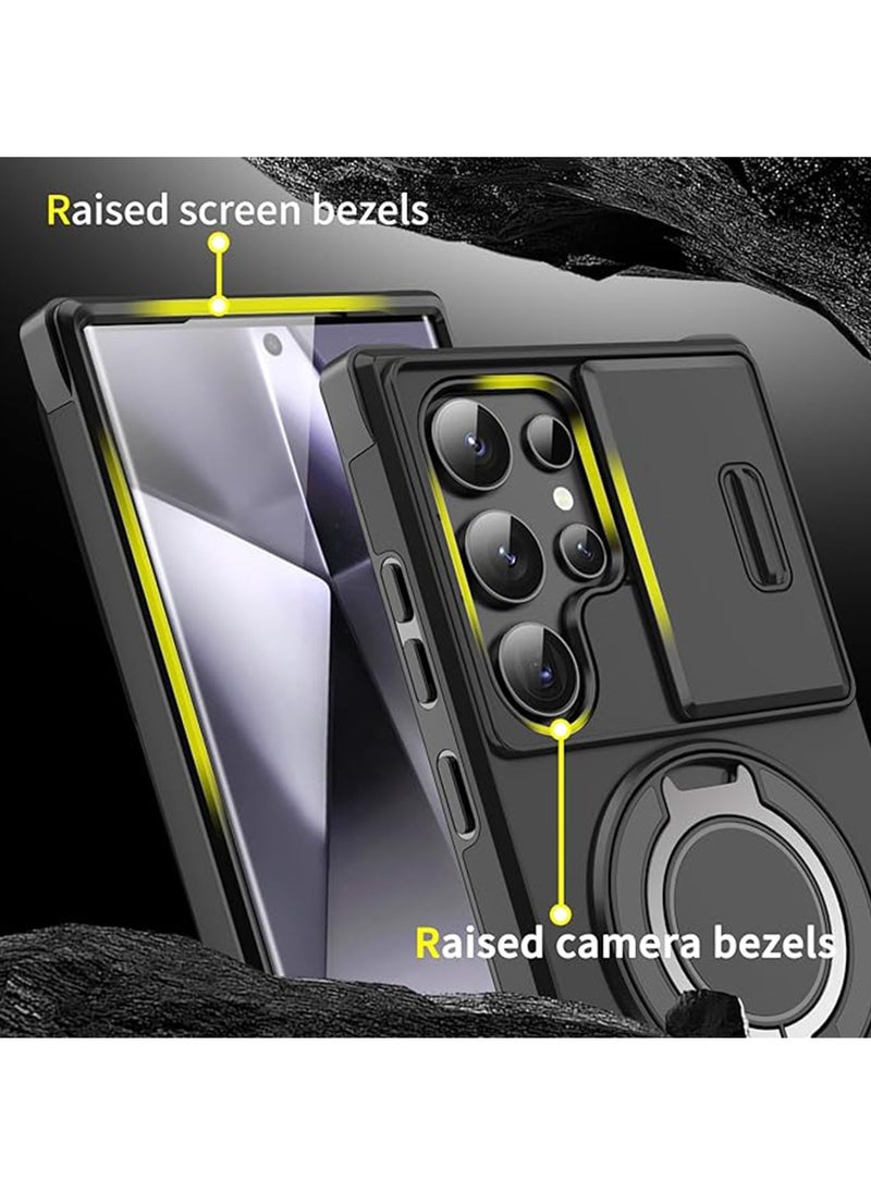 X-level Samsung Galaxy S24 Ultra Case with Ring Stand Kickstand,Compatible with Mag Safe,Shockproof Protective Cases Cover for Samsung Galaxy S24 Ultra 5G 6.8" Black  - Image 5