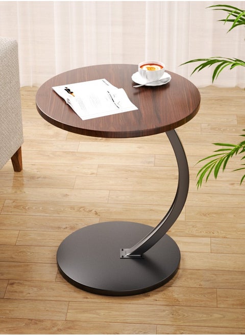 Metal Frame C Shape Coffee Table Side Table End Table for Sofa Bedside Living Room Bedroom Small Spaces