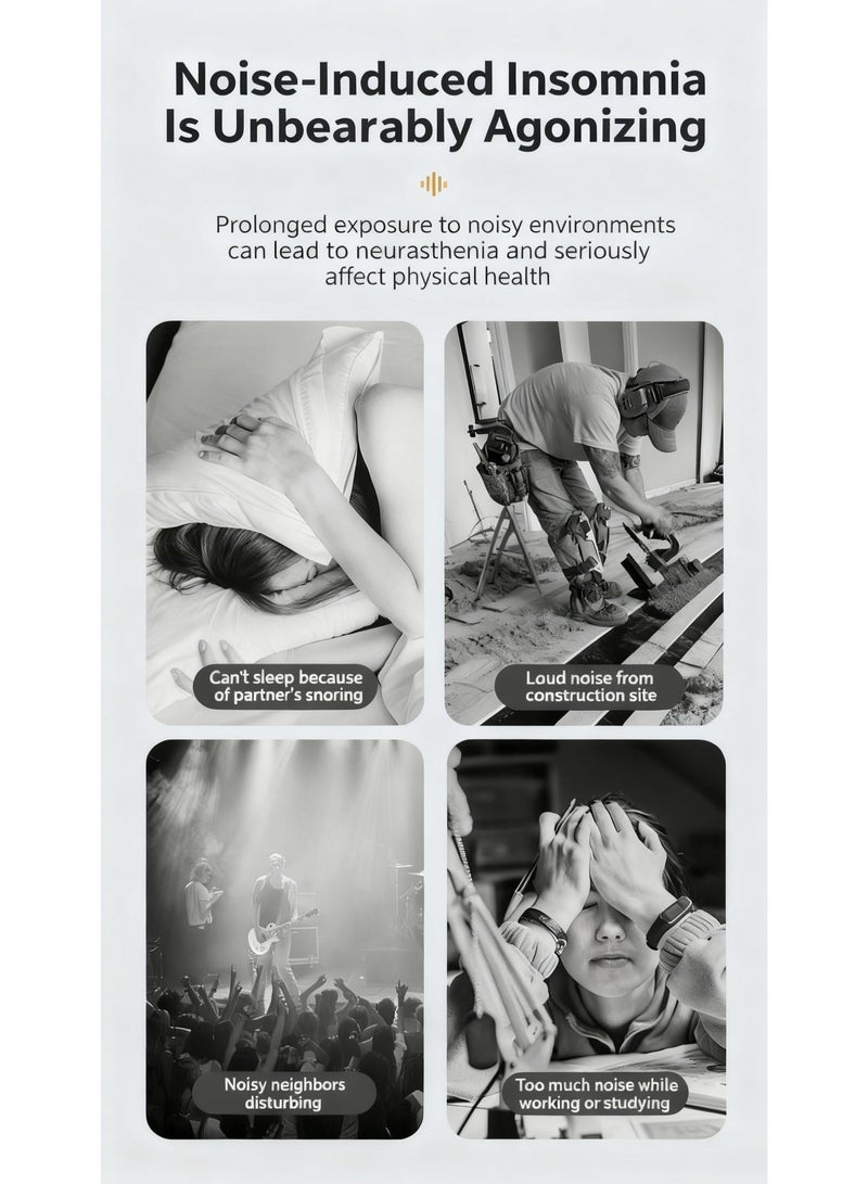 الأذانات المائية، الأذانات لتقليل الضوضاء، الأذانات من السيليكون الناعم القابلة لإعادة الاستخدام، أذانات للنوم والعمل والسباحة، أذانات مانعة للضوضاء ومكثفة للصوت للنوم - Image 3