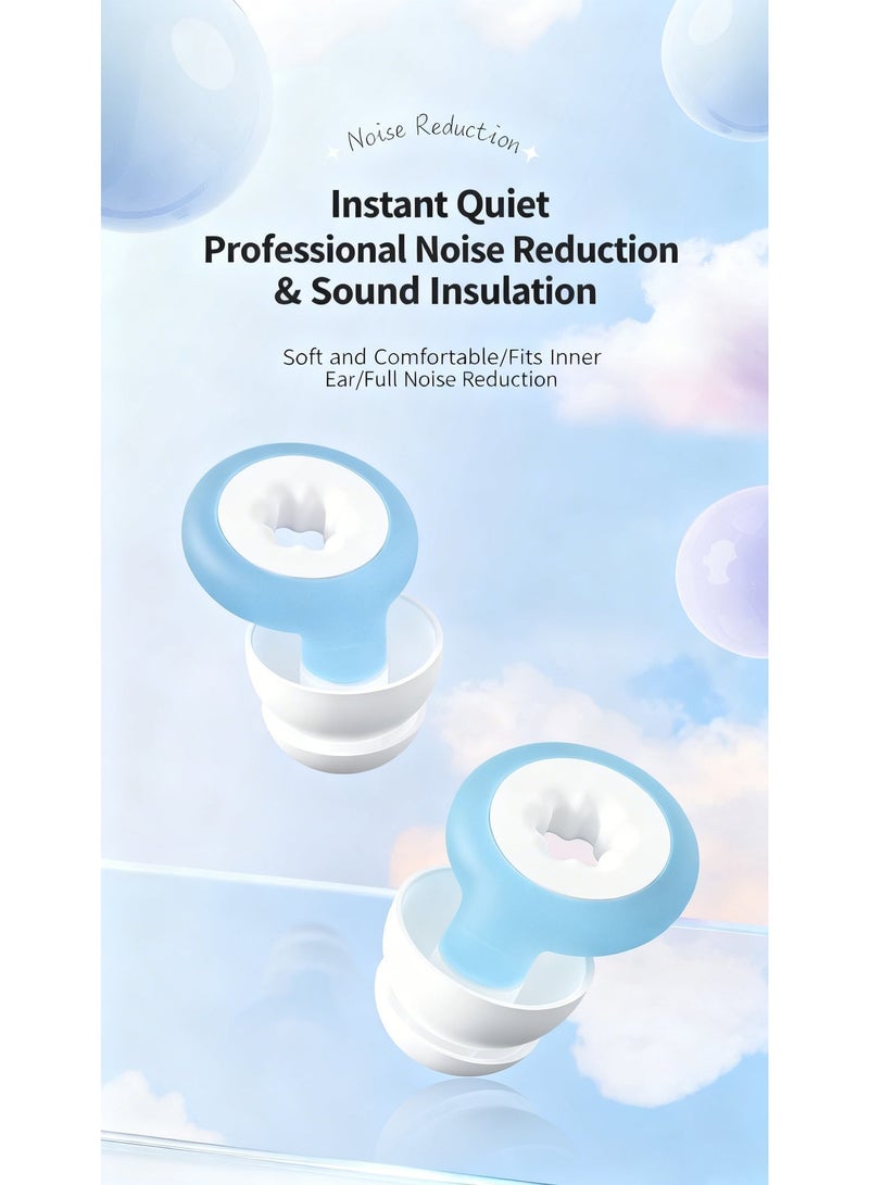 الأذانات المائية، الأذانات لتقليل الضوضاء، الأذانات من السيليكون الناعم القابلة لإعادة الاستخدام، أذانات للنوم والعمل والسباحة، أذانات مانعة للضوضاء ومكثفة للصوت للنوم - Image 4