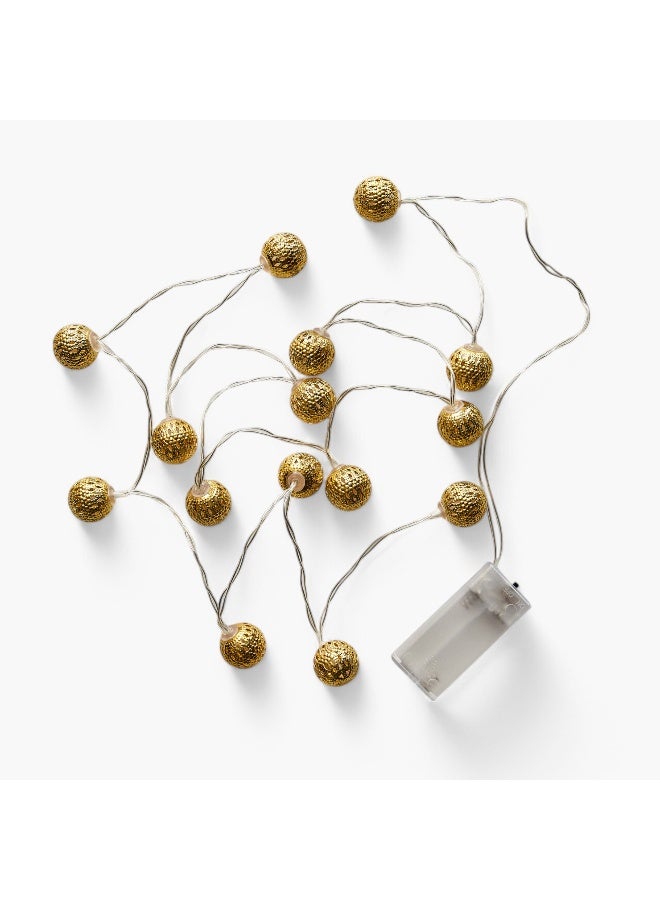 Home Box Dux 15 Warm White LED Metal Ball String Light  - Image 5