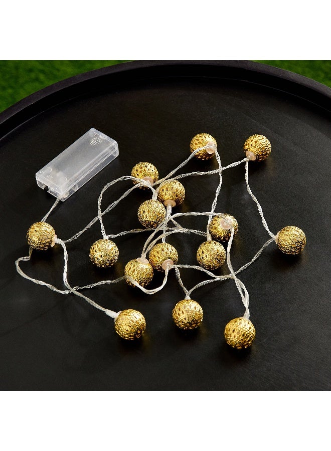 Home Box Dux 15 Warm White LED Metal Ball String Light  - Image 3