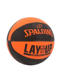 SPALDING Layup Orange/Black Rubber Basketball Sz7  - Image 2
