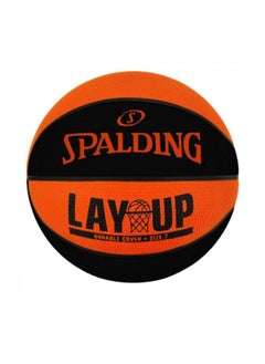 SPALDING Layup Orange/Black Rubber Basketball Sz7  - Image 1