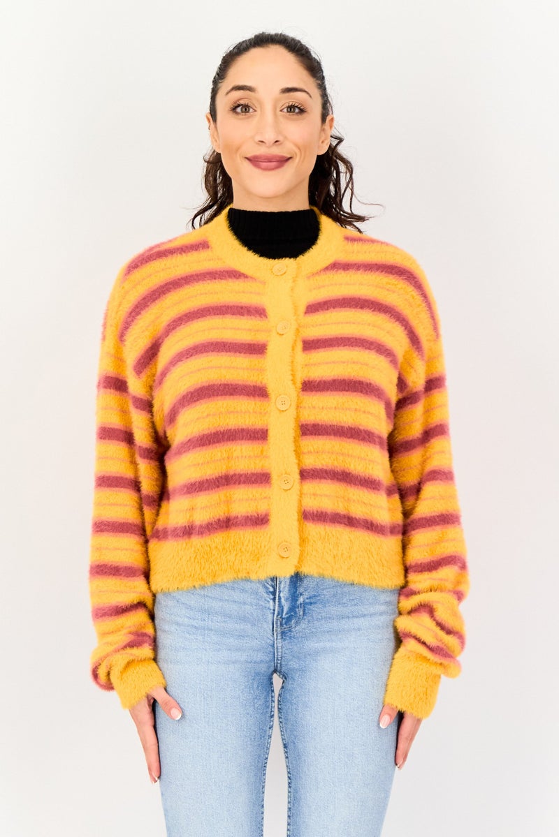Levi's Women Stripe Long Sleeve Cardigans, Multicolor - Image 1