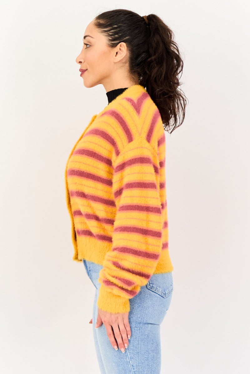 Levi's Women Stripe Long Sleeve Cardigans, Multicolor - Image 2