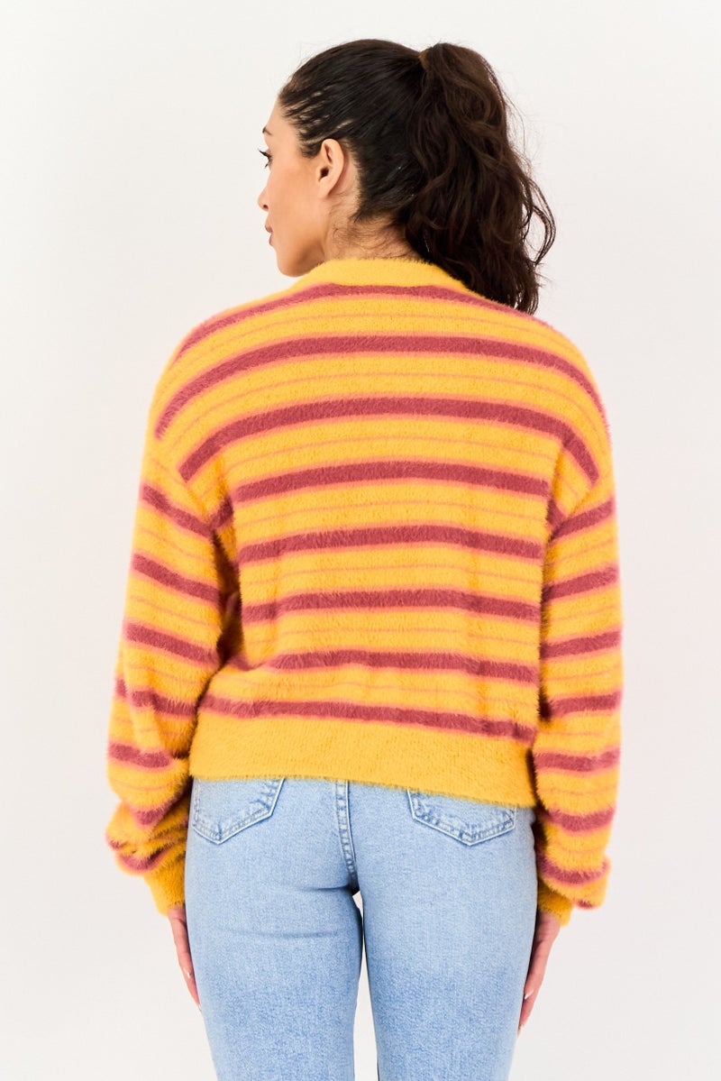 Levi's Women Stripe Long Sleeve Cardigans, Multicolor - Image 4