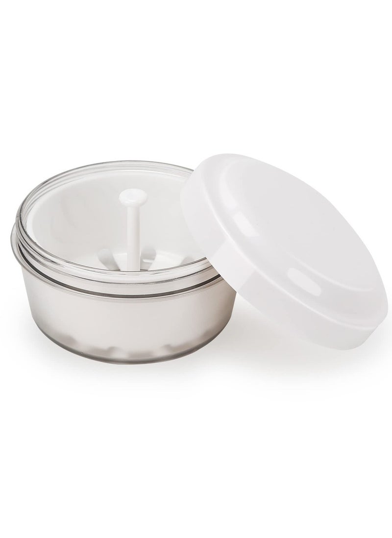 Excefore Leak Proof Denture Case, Retainer Case Orthodontic Denture Cup with Strainer, for Dentures, Partial Dentures, Traditional Braces, Etc, Portable Retainer Cleaner Case for Household  - Image 2