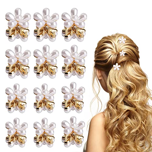 HOMEMATES 12 Pcs Korean Style Pearl Hair Clips Large Hair Clips Pins Barrette Hair for Women Girls Fashion Hair Accessories Hair Accessories Set Pin - Image 1
