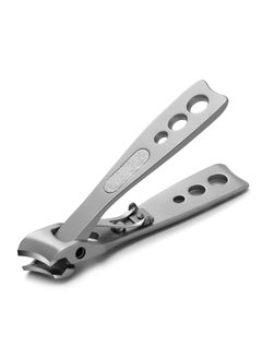 BEZOX Thick Nail Clipper With Slant Curved Blade - Seniors Toenail Clippers For Thick And Ingrown Nails, Fingernail Clippers With Built-In Nail File And Storage Pouch - Matte Silver  - Image 1