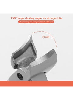 BEZOX Thick Nail Clipper With Slant Curved Blade - Seniors Toenail Clippers For Thick And Ingrown Nails, Fingernail Clippers With Built-In Nail File And Storage Pouch - Matte Silver  - Image 2