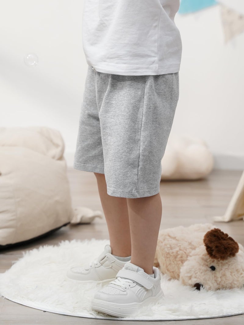 Resinta 4 Pack Toddler Boy Cotton Shorts Boys Casual Shorts Pull-on Shorts Soft Baby Boy Shorts for Summer, 6-7 Years - Image 3
