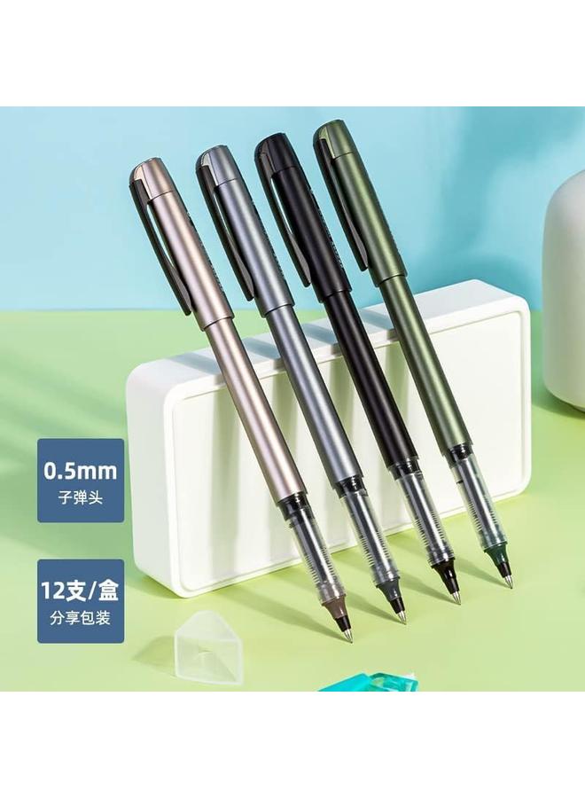 Deli S1688 Drawing Writing Planner Needle Roller Pen 12 Pieces Set 0.5 Mm Tip Size Black  - Image 2