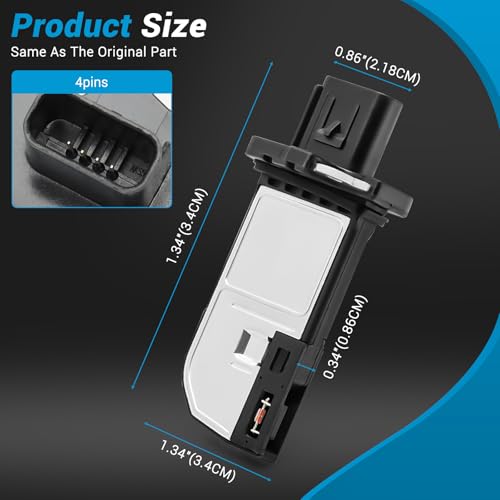 keriolee BR3Z12B579A Mass Flow Air Sensor MAF Sensor Fit for F150F250 F350 E350 Super DutyExplorerFusionMustangExpedition Lincoln MKSMKTNavigator Mass Air Flow Sensor Meter OEM BR3Z12B579A - Image 3