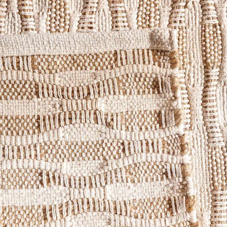 Pan Home Ontario Hand Woven Jute with Cotton Dhurrie 60x90cm - Beige - 251RLT9900825 - Image 2