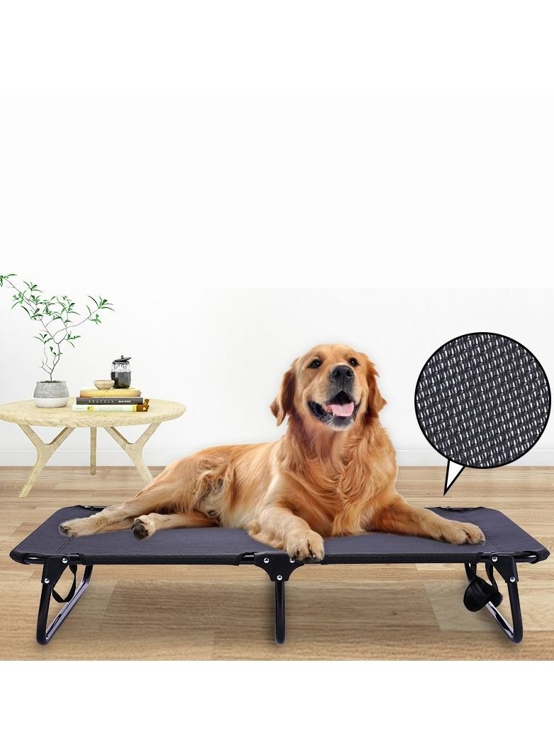 DUNISO Outdoor Elevated Dog Bed Pet Dog Beds for Extra Large Medium Small Dogs - Portable Dog Cot for Camping or Beach Durable Fall Frame Raised Dog Bed with Breathable Mesh - Image 3