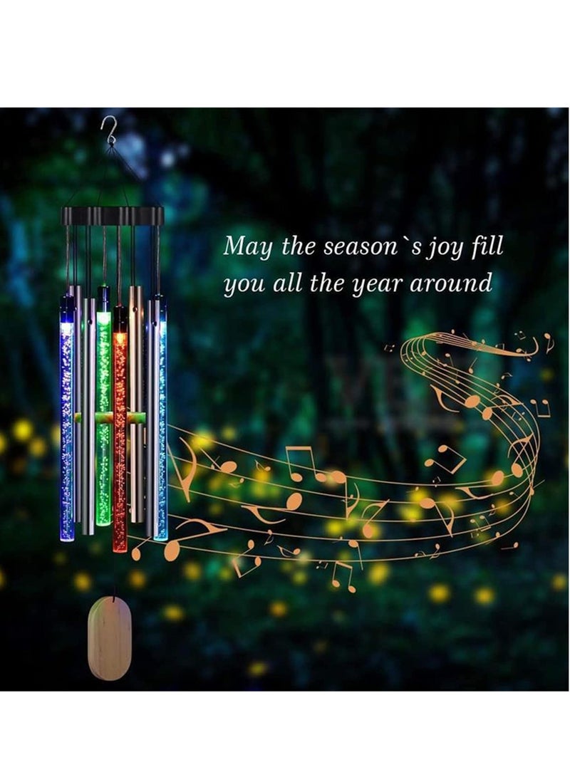 SYOSI Memorial Wind Chimes for Outside Large Deep Tone 30 Inches with 8 Tuned Tubes and Hook, Solar Wind Chimes Waterproof Garden Patio Yard Balcony and Home Decorations, Suitable as A Gift for Unisex - Image 5