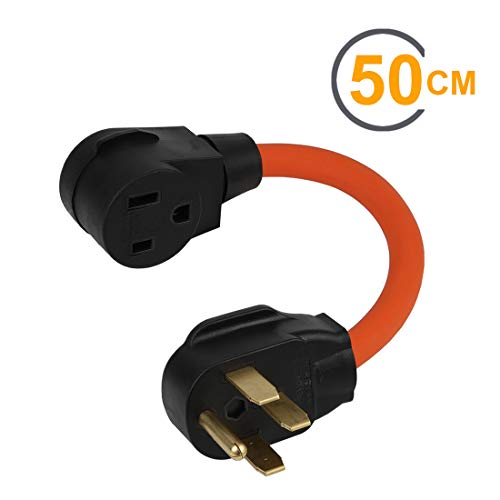 acbroad 50CM Nema 14-50P to 6-50R Heavy Duty AWG8 STW 50 Amp Plug to 50 Amp (Welder) Socket Adapter Cable, Adapter Cord 50A Dryer 14-50P to Welder 6-50R 50A, Welding Adapter 6-50, 250V,1.5FT - Image 2