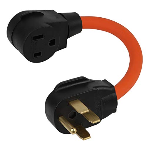 acbroad 50CM Nema 14-50P to 6-50R Heavy Duty AWG8 STW 50 Amp Plug to 50 Amp (Welder) Socket Adapter Cable, Adapter Cord 50A Dryer 14-50P to Welder 6-50R 50A, Welding Adapter 6-50, 250V,1.5FT - Image 1