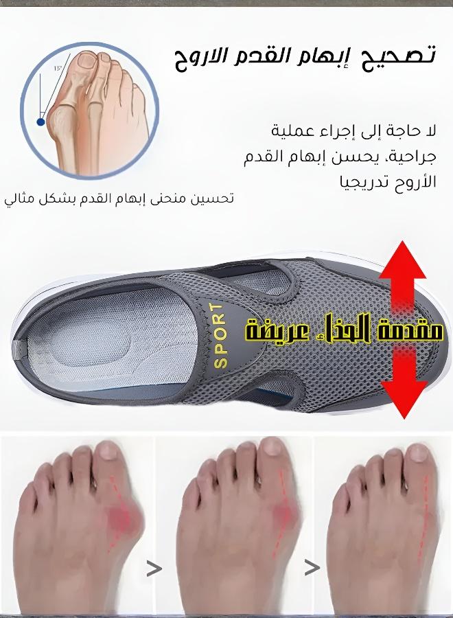 صندل بنعل سميك وشبكة مفتوحة، سهل الارتداء والخلع صندل مسامي مق مع نعل مضاد للانزلاق للعناية بالقدمين، مريح ومناسب للمقاسات الكبيرة، صندل رياضي - Image 4
