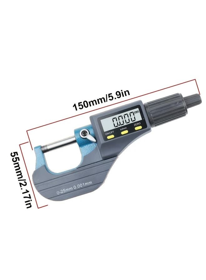 Digital Micrometer 0 25mm High Precision 0 001mm Electronic Display Carbide Material Rust Resistant Three Buttons - Image 4