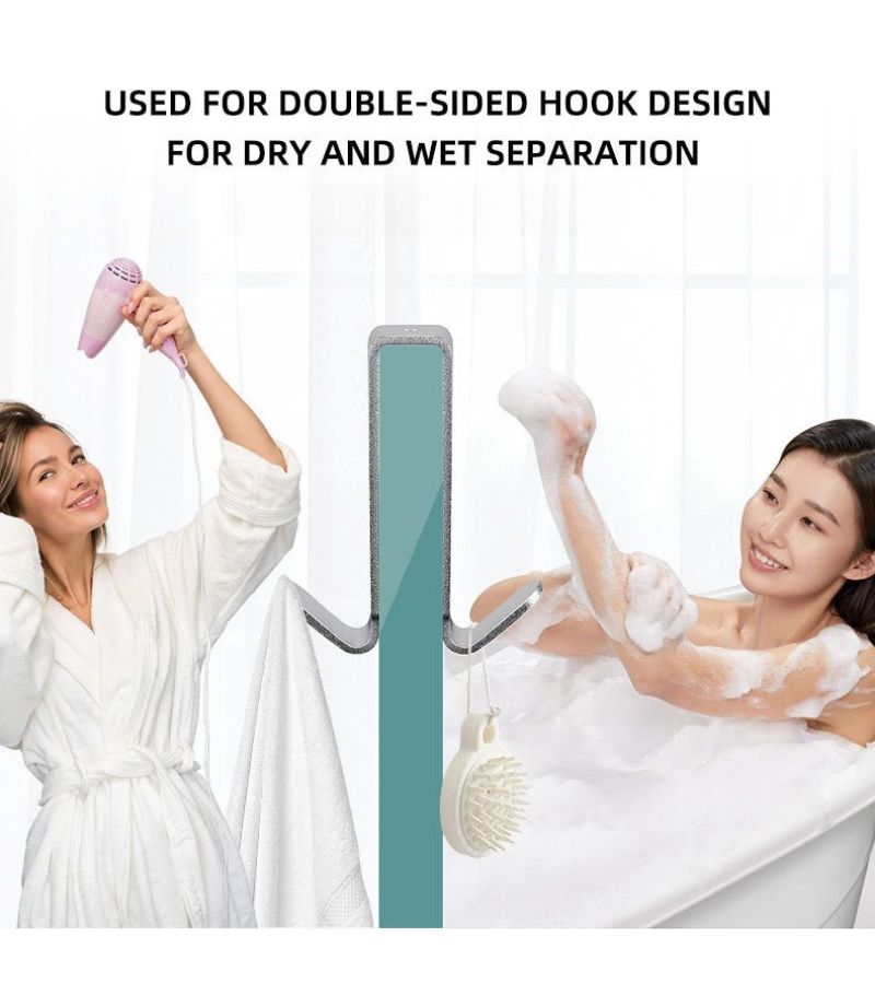 Rose Golden Heavy Duty Shower Door Hooks Adhesive No Drill Hold Towels - Image 2