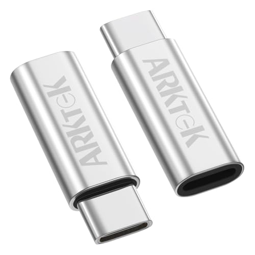 ARKTEK USB-C Adapter i OS Lightning Cable (Female) to USB Type C (Male) - Only Charging Adapter for iPhone 16 15 Series Galaxy S24/Note 20, Pixel 8 and More，Not for Audio/OTG/Data(2 Pack, Silver) - Image 1