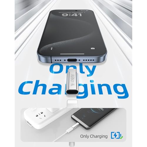 ARKTEK USB-C Adapter i OS Lightning Cable (Female) to USB Type C (Male) - Only Charging Adapter for iPhone 16 15 Series Galaxy S24/Note 20, Pixel 8 and More，Not for Audio/OTG/Data(2 Pack, Silver) - Image 2